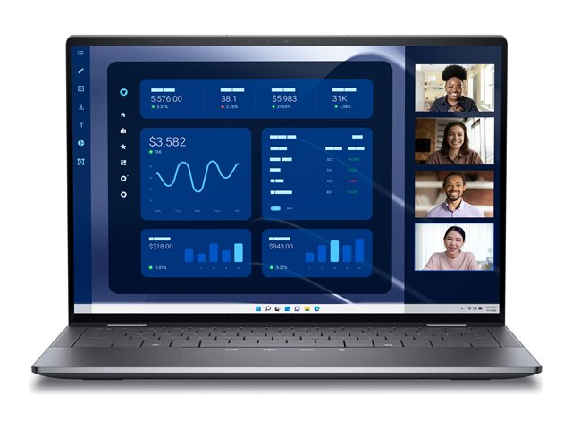 DELL Latitude 9450 2-in-1 Intel Core Ultra 7 165U Hybrid (2-in-1) 35.6 cm (14") Touchscreen Quad HD+ 32 GB LPDDR5x-SDRAM 1 TB SSD Wi-Fi 7 (802.11be) Windows 11 Pro UK English Grey