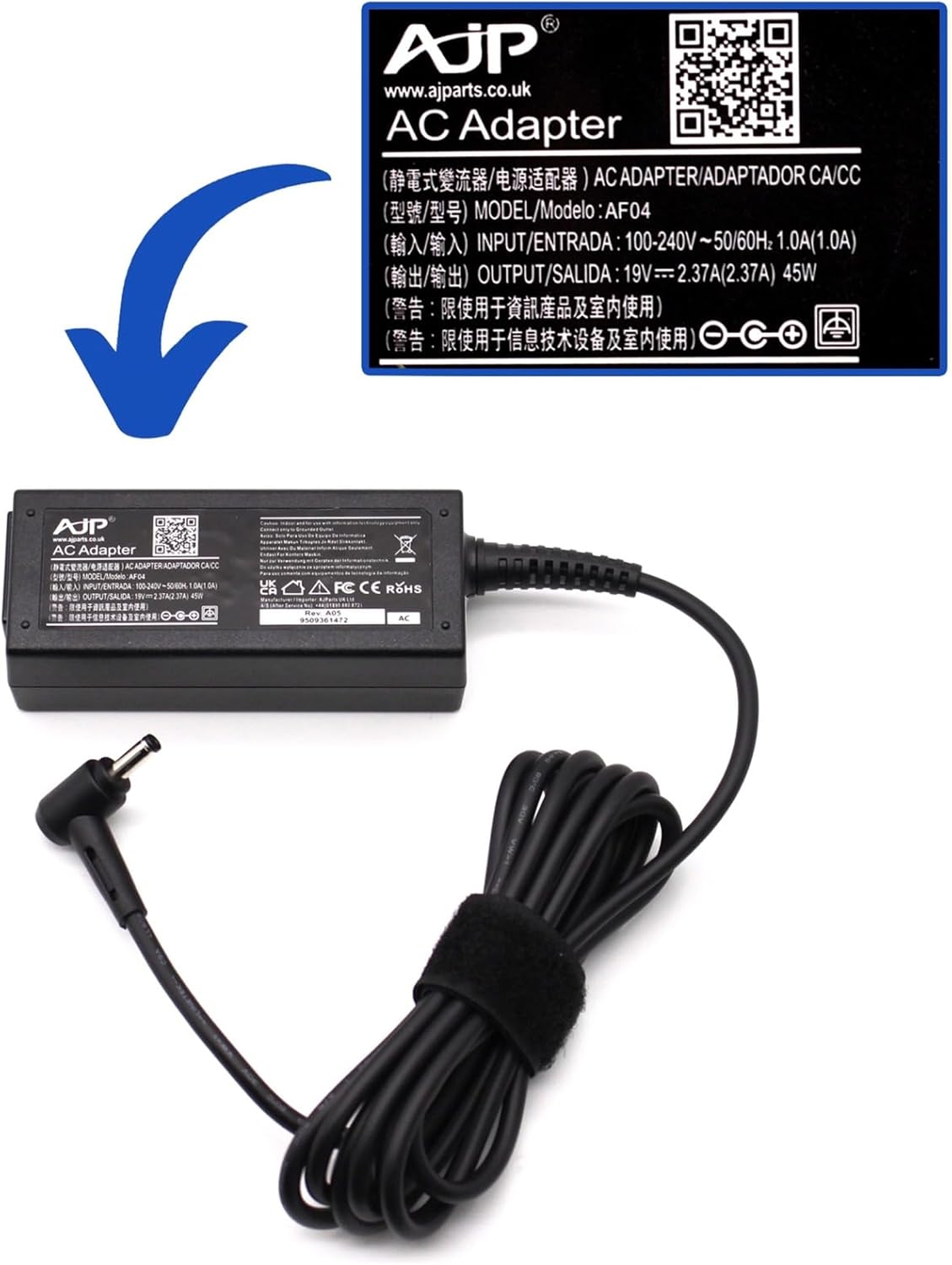ASUS 0A001-01102000 power adapter/inverter Indoor 45 W Black