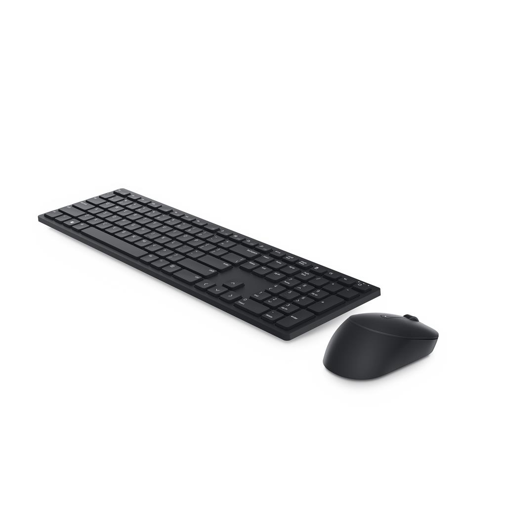 DELL Pro Keyboard and Mouse - KM5221W - US International (QWERTY) - Black - (RTL BOX)