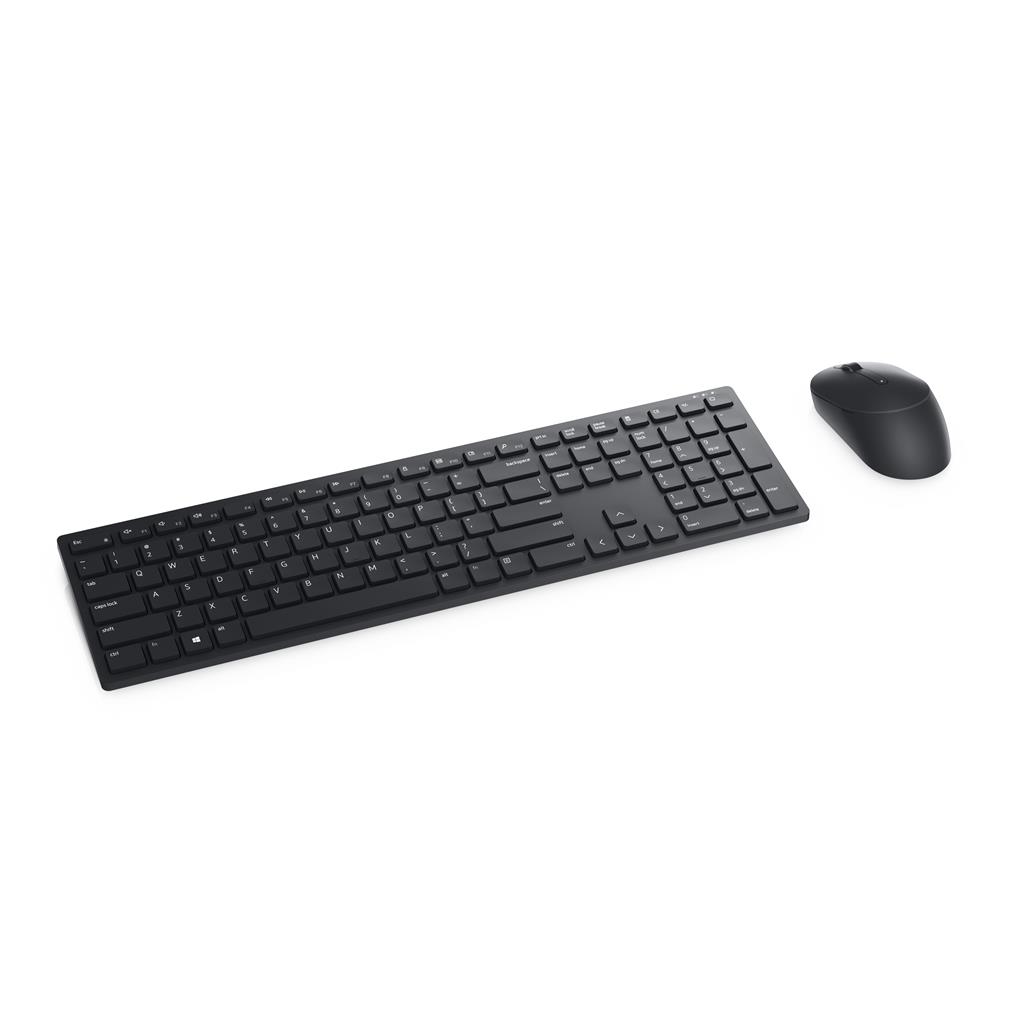 DELL Pro Keyboard and Mouse - KM5221W - US International (QWERTY) - Black - (RTL BOX)