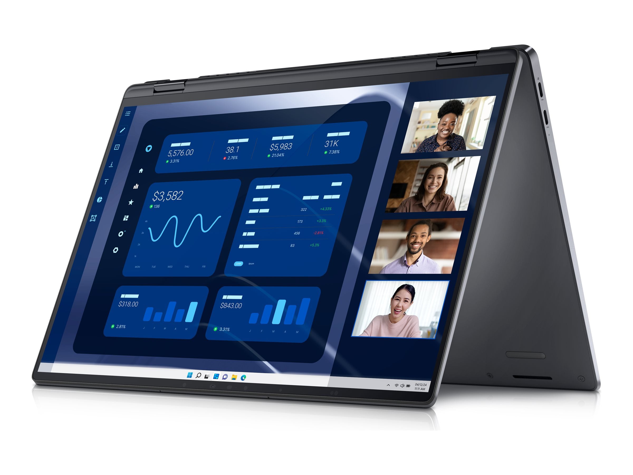 DELL Latitude 9450 2-in-1 Intel Core Ultra 7 165U Hybrid (2-in-1) 35.6 cm (14") Touchscreen Quad HD+ 32 GB LPDDR5x-SDRAM 1 TB SSD Wi-Fi 7 (802.11be) Windows 11 Pro UK English Grey