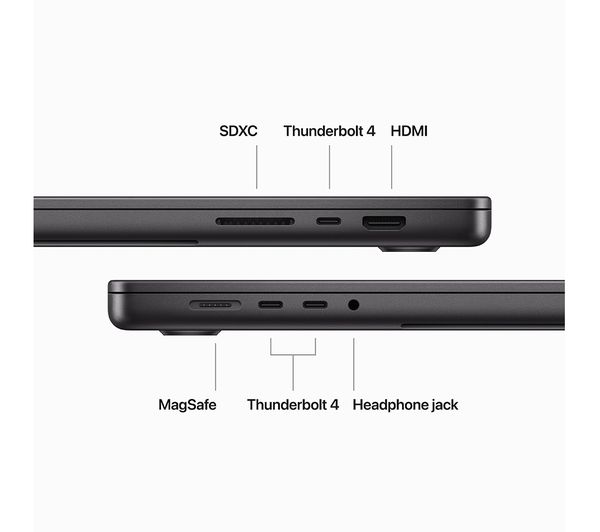 Apple MacBook Pro 14-inch : M3 Pro chip with 11-core CPU and 14-core GPU, 18GB, 512GB SSD - Black
