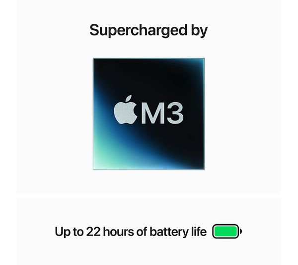 Apple MacBook Pro 14-inch : M3 chip with 8-core CPU and 10-core GPU, 8GB, 512GB SSD - Grey