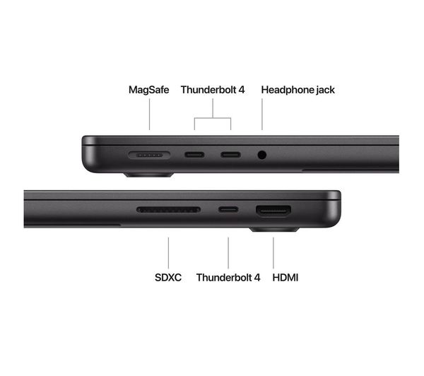 Apple MacBook Pro 14-inch : M4 Pro chip with 14-core CPU and 20‑core GPU, 24GB, 1000GB SSD - Black