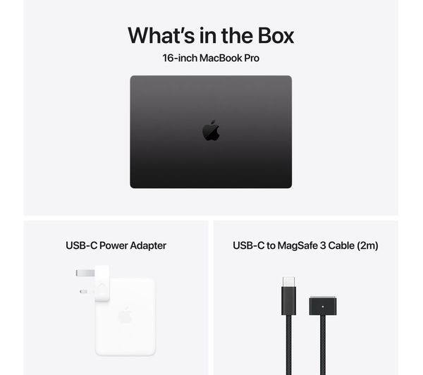 Apple MacBook Pro 16-inch : M4 Pro chip with 14‑core CPU and 20‑core GPU, 24GB, 512GB SSD - Space Black