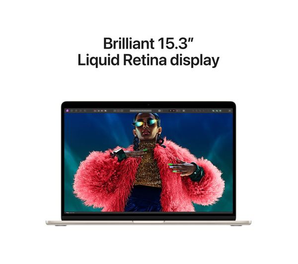Apple MacBook Air 15-inch : M3 chip with 8-core CPU and 10-core GPU, 16GB, 256GB SSD - Midnight