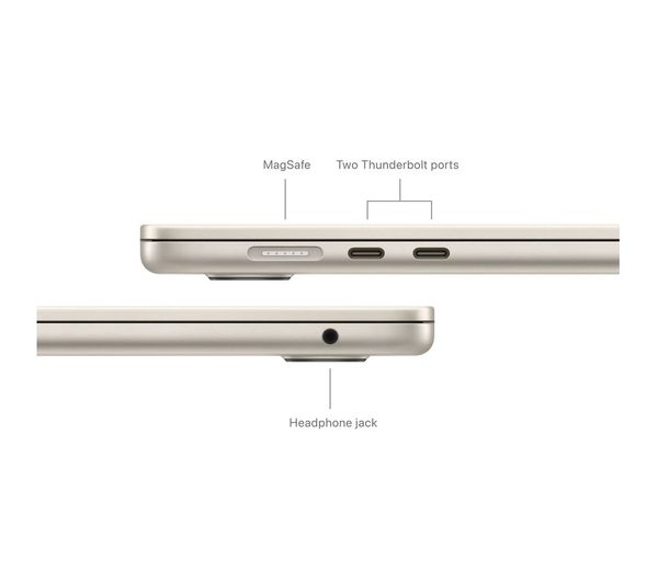 Apple MacBook Air Apple M M4 Laptop 38.9 cm (15.3") 16 GB 512 GB SSD Wi-Fi 6E (802.11ax) macOS Sequoia Beige
