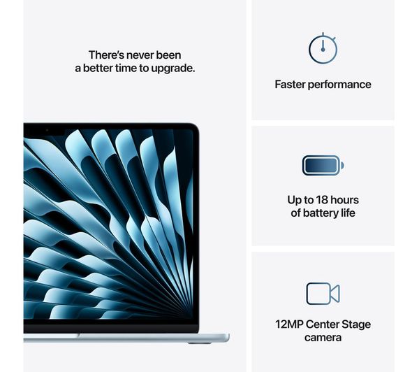 Apple MacBook Air 13-inch : M3 chip with 8-core CPU and 10-core GPU, 8GB, 512GB SSD - Silver