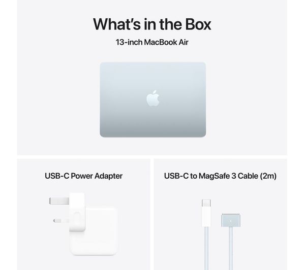 Apple MacBook Air 13-inch : M3 chip with 8-core CPU and 10-core GPU, 8GB, 512GB SSD - Silver