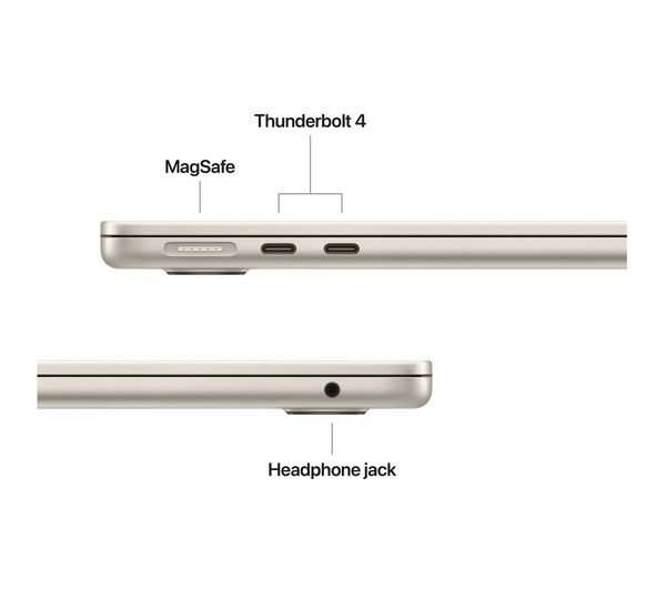 Apple MacBook Air Apple M M4 Laptop 38.9 cm (15.3") 24 GB 512 GB SSD Wi-Fi 6E (802.11ax) macOS Sequoia Beige