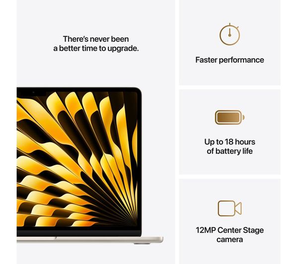 Apple MacBook Air Apple M M4 Laptop 38.9 cm (15.3") 24 GB 512 GB SSD Wi-Fi 6E (802.11ax) macOS Sequoia Beige