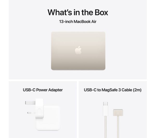 Apple MacBook Air Apple M M4 Laptop 38.9 cm (15.3") 16 GB 256 GB SSD Wi-Fi 6E (802.11ax) macOS Sequoia Beige