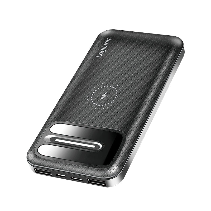 LogiLink PA0305 LogiLink PA0305 power bank Lithium Polymer (LiPo) 8000 mAh Wireless charging Black